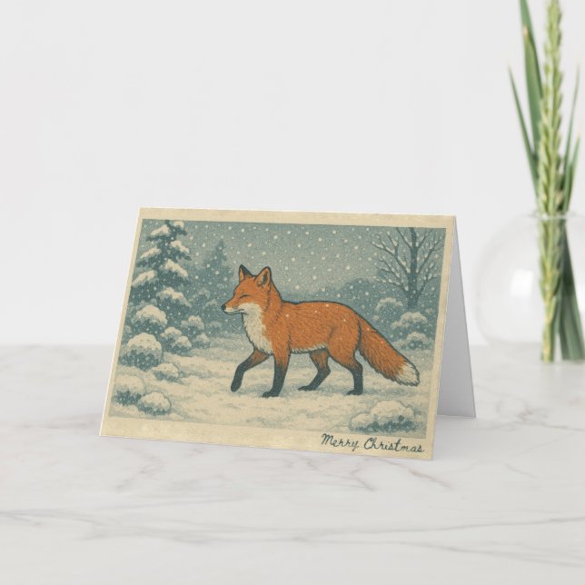 Renard japonais - Carte de Noël (Devant)
