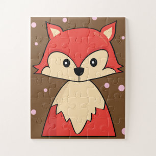 Renard Rouge Mignon Puzzle pour Enfants