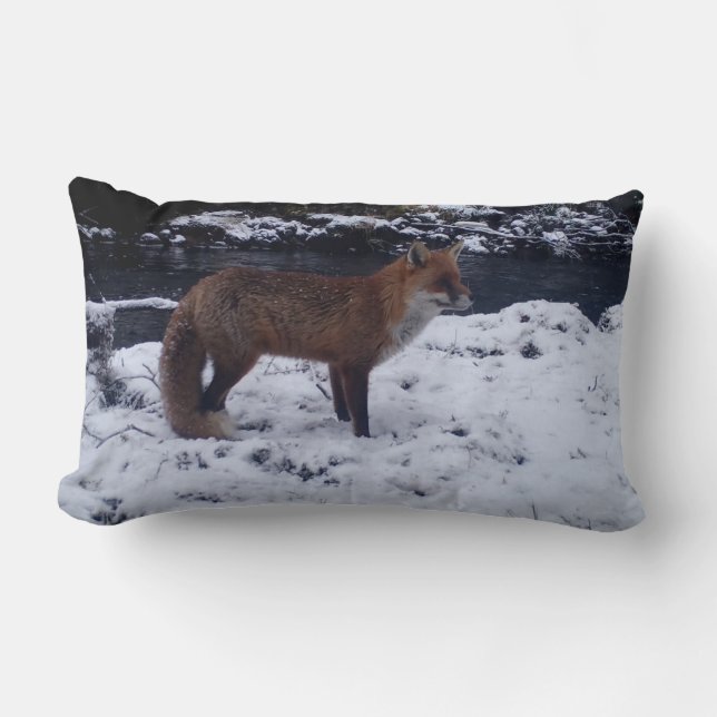Renard rouge réversible dans le coussin de neige L (Recto)
