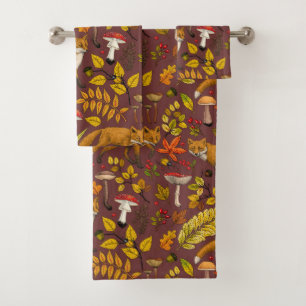 Renards d'automne sur chocolat brun