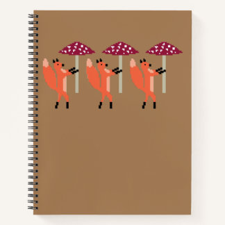Renards et champignons Carnet Spiral