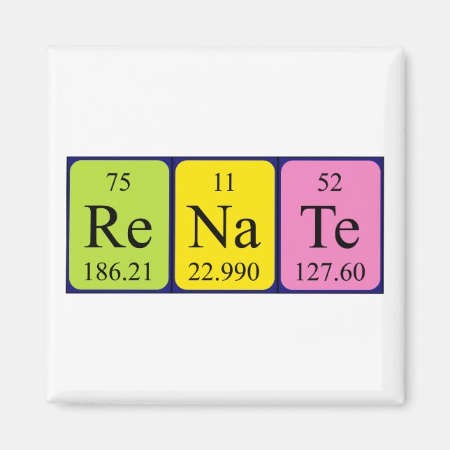 Renate periodic table name magnet (Front)