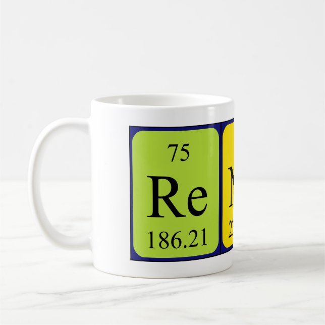 Renate periodic table name mug (Left)