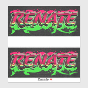 Renate Vorname Name Graffiti Aufkleber Sticker