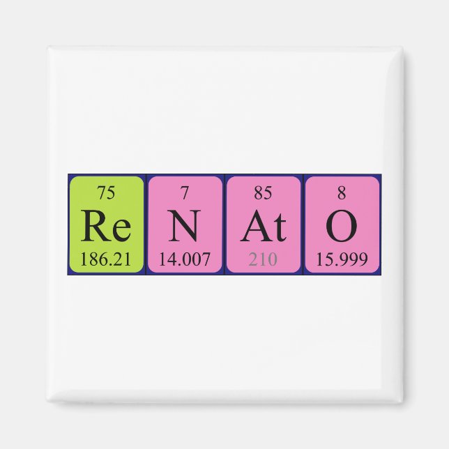 Renato periodic table name magnet (Front)