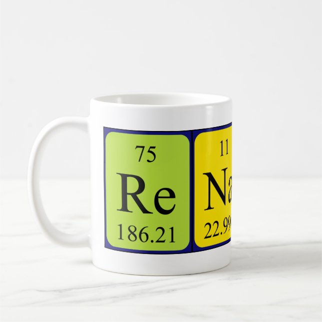 Renaud periodic table name mug (Left)