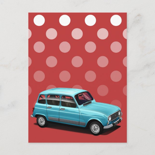 Renault 4L Postcard (Front)