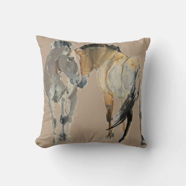 Rencontre Throw Pillow (Front)