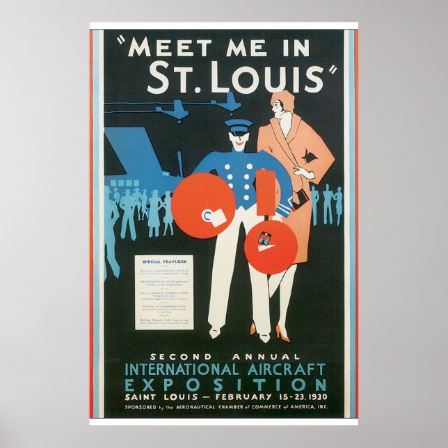 Rencontrez-moi dans St. Louis Poster Vintage voyag (Devant)
