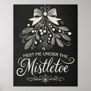 Rencontrez-moi sous le tableau de Noël Mistletoe