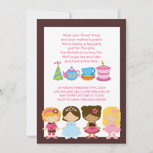 Rendez-vous Anniversaire ou Invitations Tea Party
