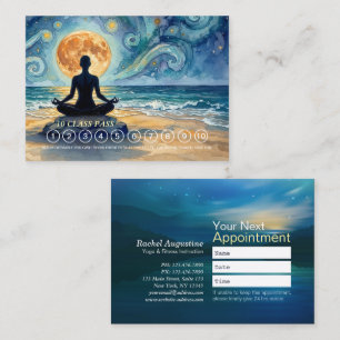 Rendez-vous Carte de cours de yoga méditation ciel étoilé nuit