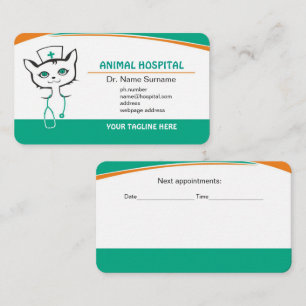 Rendez-vous Carte de visite de clinique vétérinaire pour chien