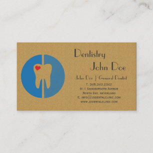 Rendez-vous carte de visite de logo cool en carton dentaire