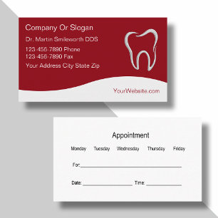 Rendez-vous Carte de visite dentiste
