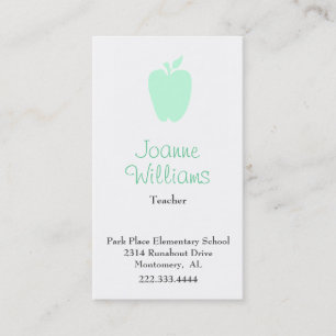 Rendez-vous Carte de visite élégant de professeur d'Apple