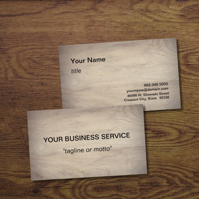 Rendez-vous Carte de visite en bois rustique professionnel (Créateur téléchargé)