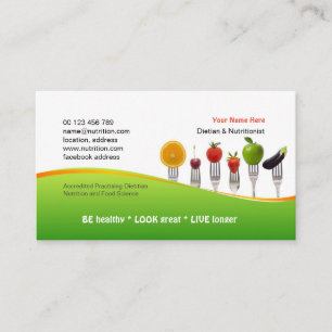 Rendez-vous Carte de visite pour diététiste et nutritionniste