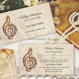 Rendez-vous Carte de visite pour professeur de musique classiq