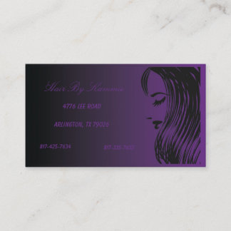 Rendez-vous Cheveux pourpre foncé, ongle, Carte de visite maqu