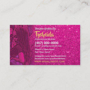 Rendez-vous Cheveux tressant le modèle de carte de visite de