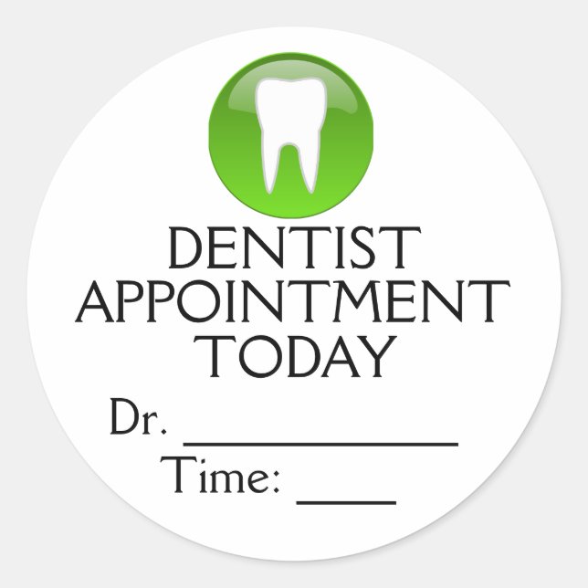 Rendez-vous chez le dentiste aujourd'hui Stickers  (Devant)