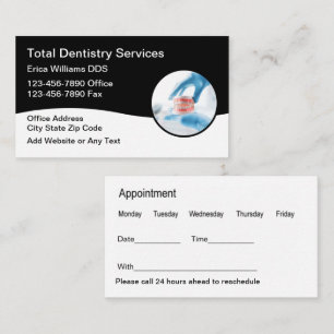 Rendez-vous chez un dentiste Cartes de visite