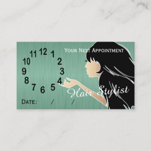 Rendez-vous de coiffeur de femme de silhouette