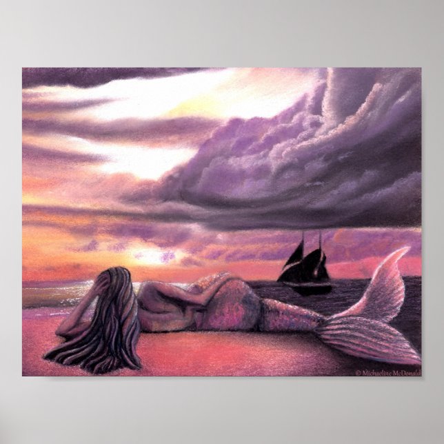 Rendez-vous de la sirène 8,5 x 11 Poster (Devant)