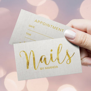 Rendez-vous de manuscrit d'or de manucure de salon