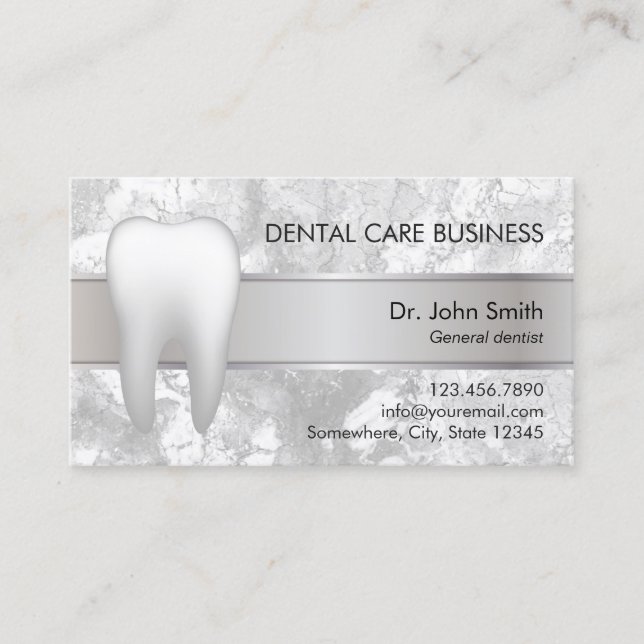 Rendez-vous de marbre élégant de dentiste de soins (Devant)