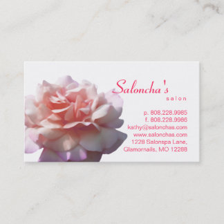 Rendez-vous Fleur rose de pêche de carte de visite de spa de