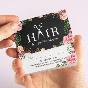 Rendez-vous floral de salon de beauté de logo de