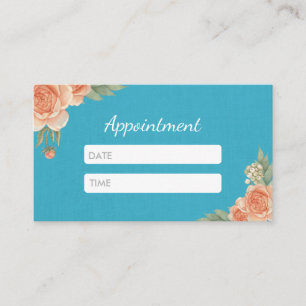 Rendez-vous floral vintage de salon de beauté