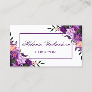 Rendez-vous floral violet pourpre P de coiffeur