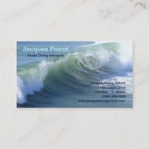 Rendez-vous Grand carte de visite de mer d'océan de plongée 