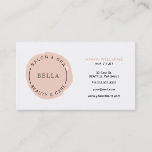 Rendez-vous Logo minimaliste Blush Salon et carte de rendez-vo