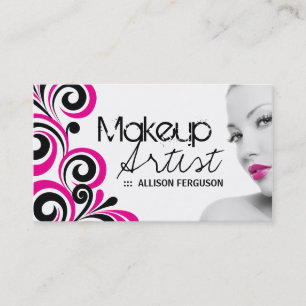Rendez-vous Modèle chic de carte de visite de maquilleur