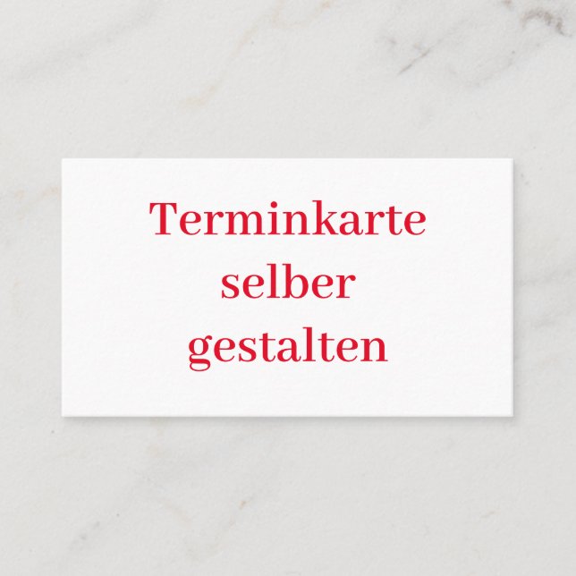 Rendez-vous Modèle de carte à terme (Devant)