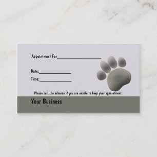 Rendez-vous Paw Tracks Vétérinaire Carte de nomination pour 