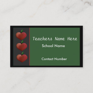 Rendez-vous Rangée de carte de visite de professeurs de pomme
