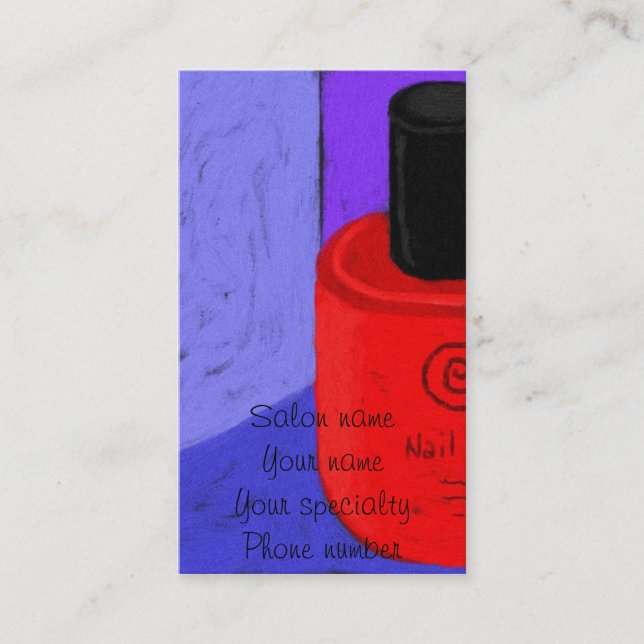 Rendez-vous Red Nail Polonais Nail Tech Carte de visite (Devant)
