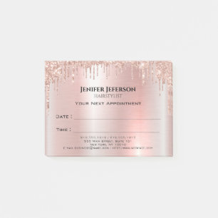 Rendez-vous sur la liste des cheveux Notes post-it