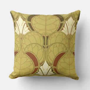 Rene Beauclair’s Art Nouveau Lily Pad Throw Pillow