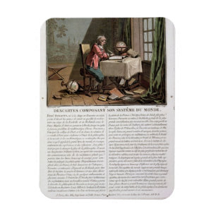 Rene Descartes (1596-1650) writing his world syste Magnet