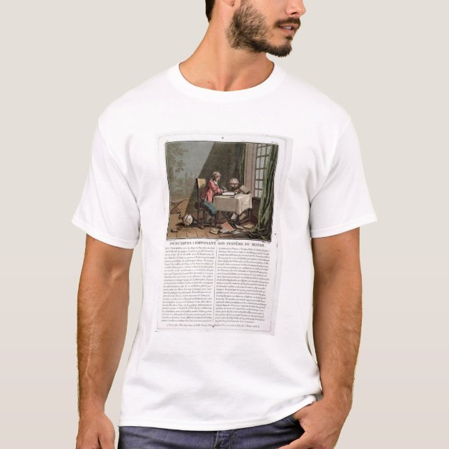 Rene Descartes (1596-1650) writing his world syste T-Shirt (Front)