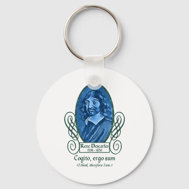 René Descartes Keychain (Front)