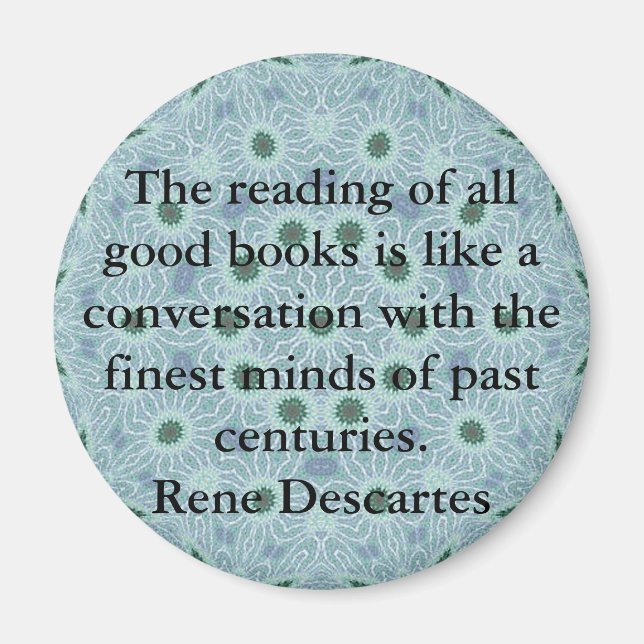 Rene Descartes Literature Quote Magnet (Front)