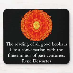 Rene Descartes Literature Quote Mouse Pad