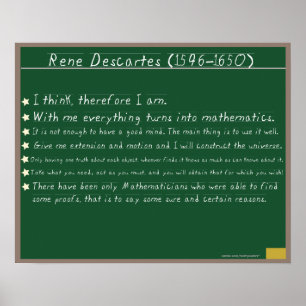 René Descartes Mathématiques Affiches Citations